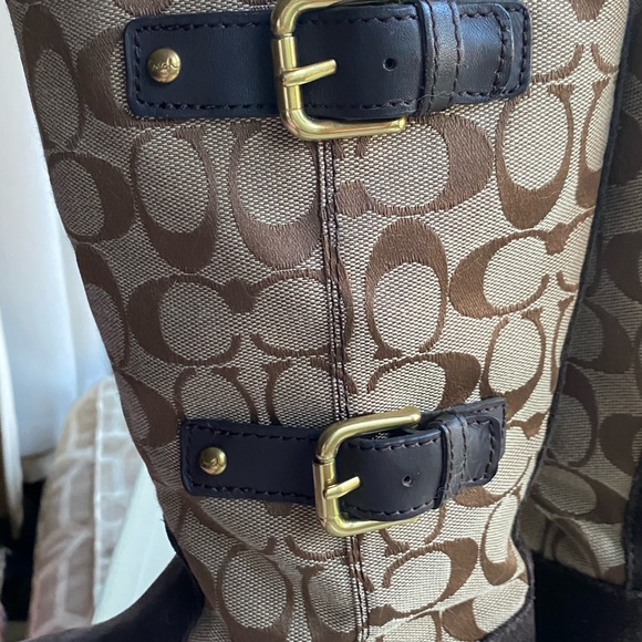 Coach Tinah Khaki Boots Size 6M - Picture 7 of 9